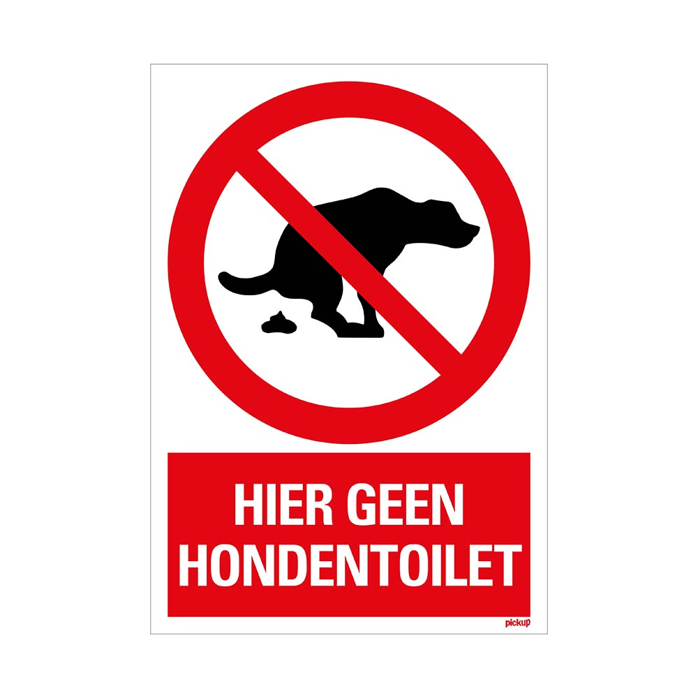 Panneau 230x330mm (NL) - Hier geen hondentoilet