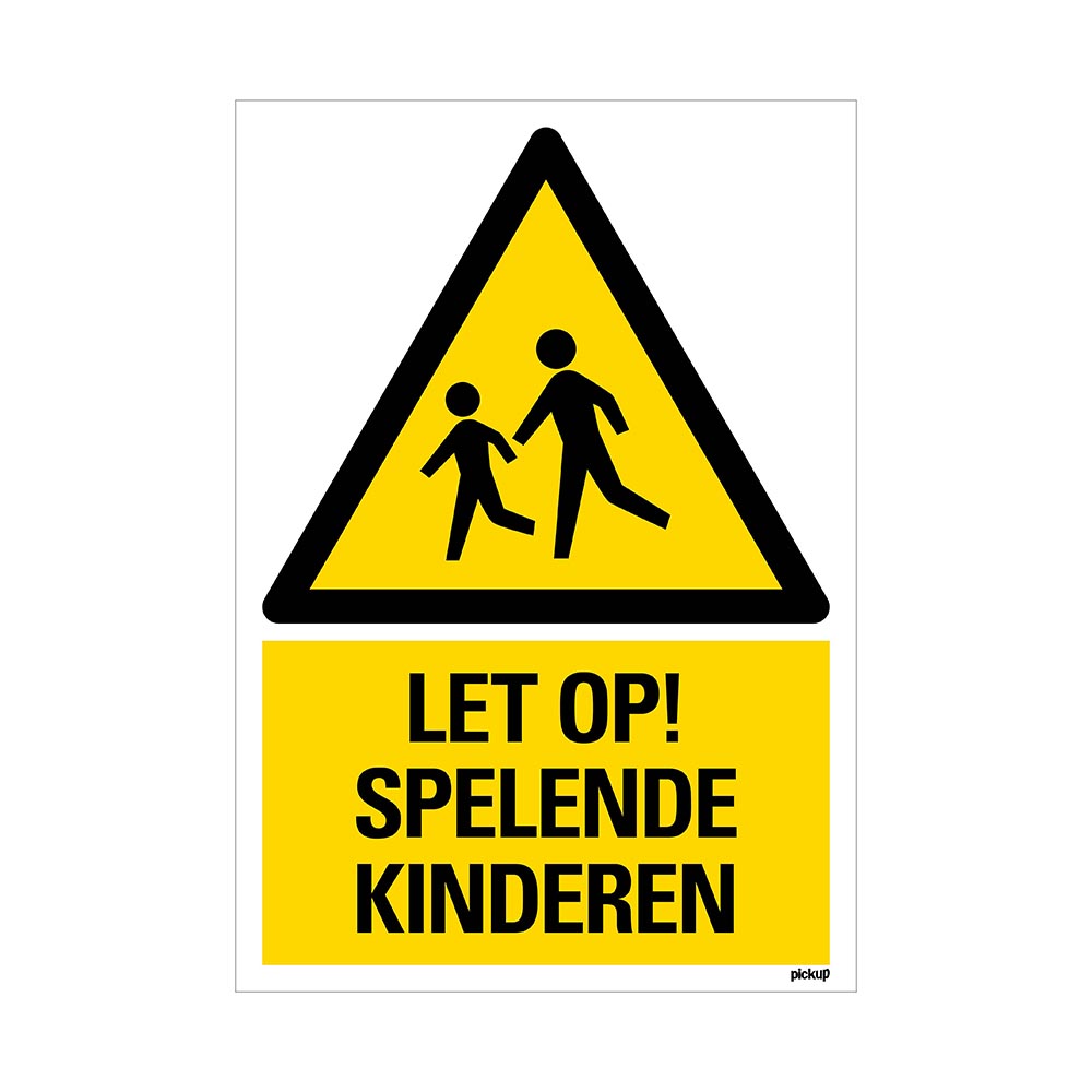 Panneau 230x330mm (NL) - Let op spelende kinderen