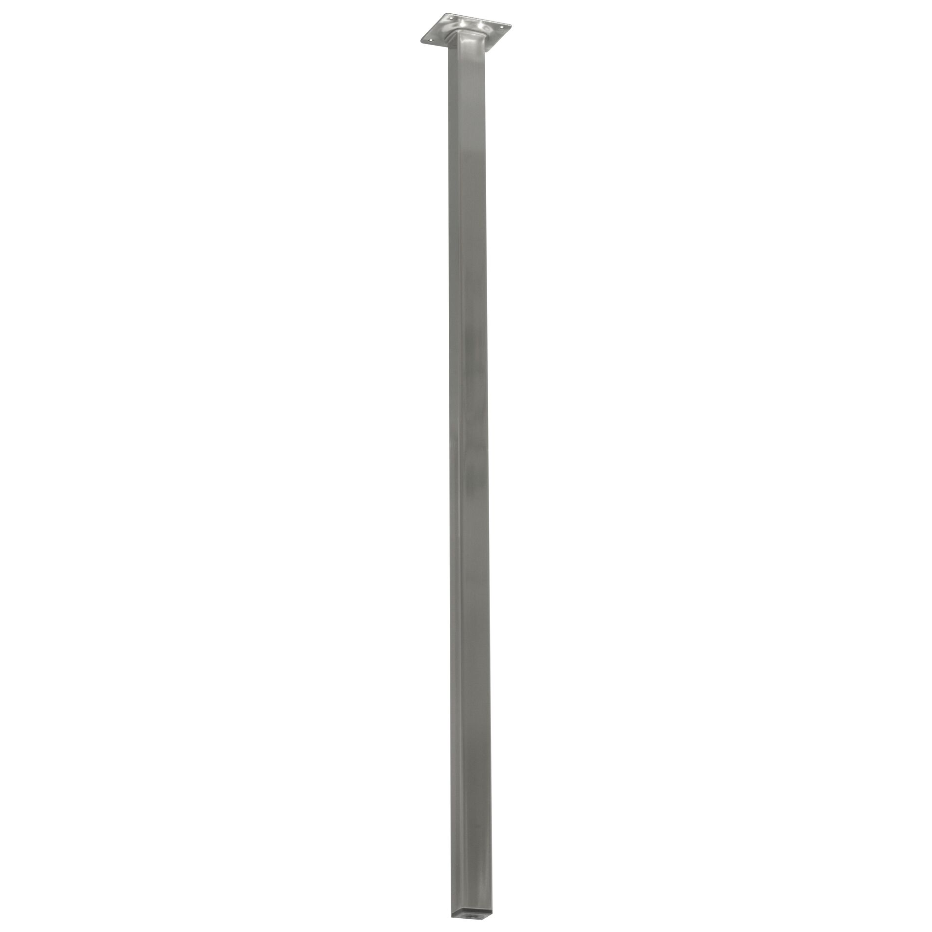 Pied carré inox look 25x25mm, 75cm