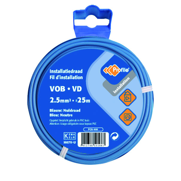 VOB 2.5 BLAUW 25M BLISTER