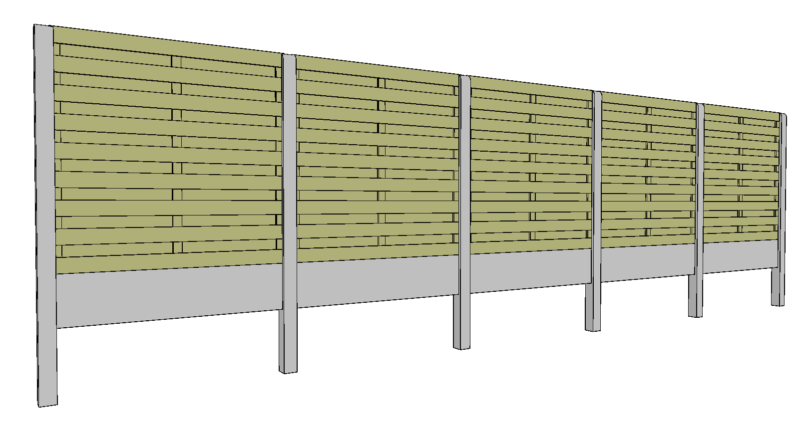 Concreto H35 poteau intermediaire en beton 11X11X275cm