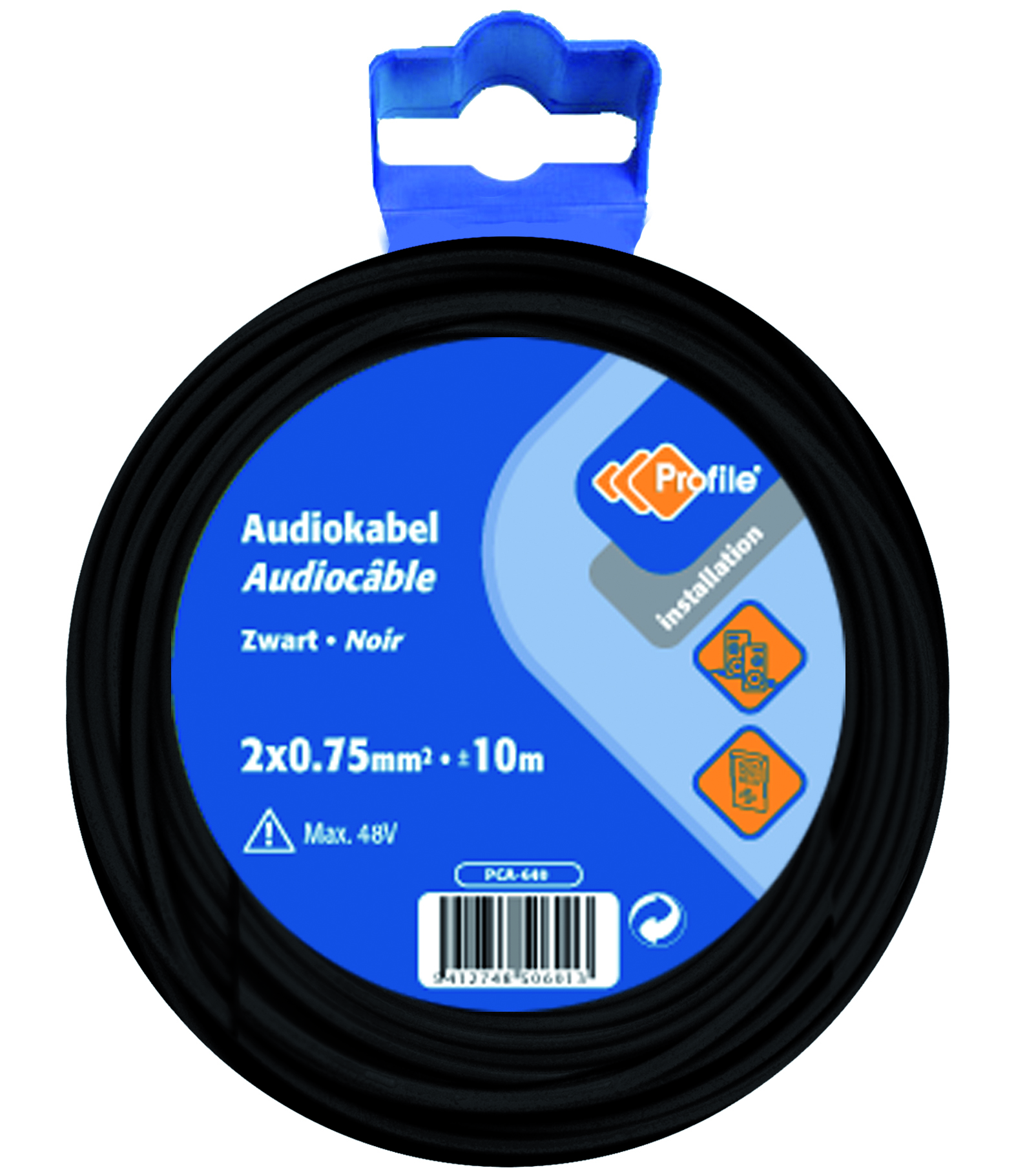 VTLMB 2X0.75 ZWART 10M BLISTER