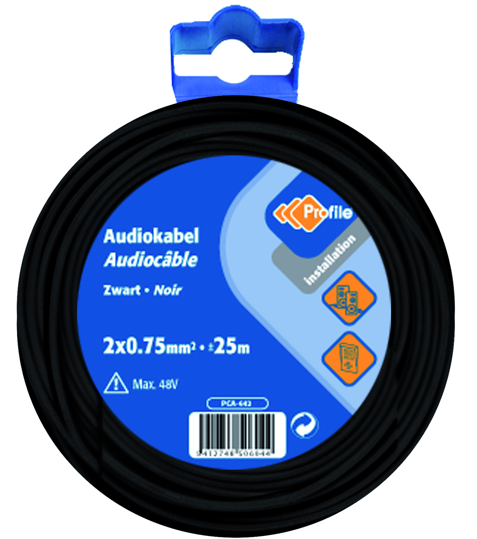 VTLMB 2X0.75 NOIR 25M BLISTER