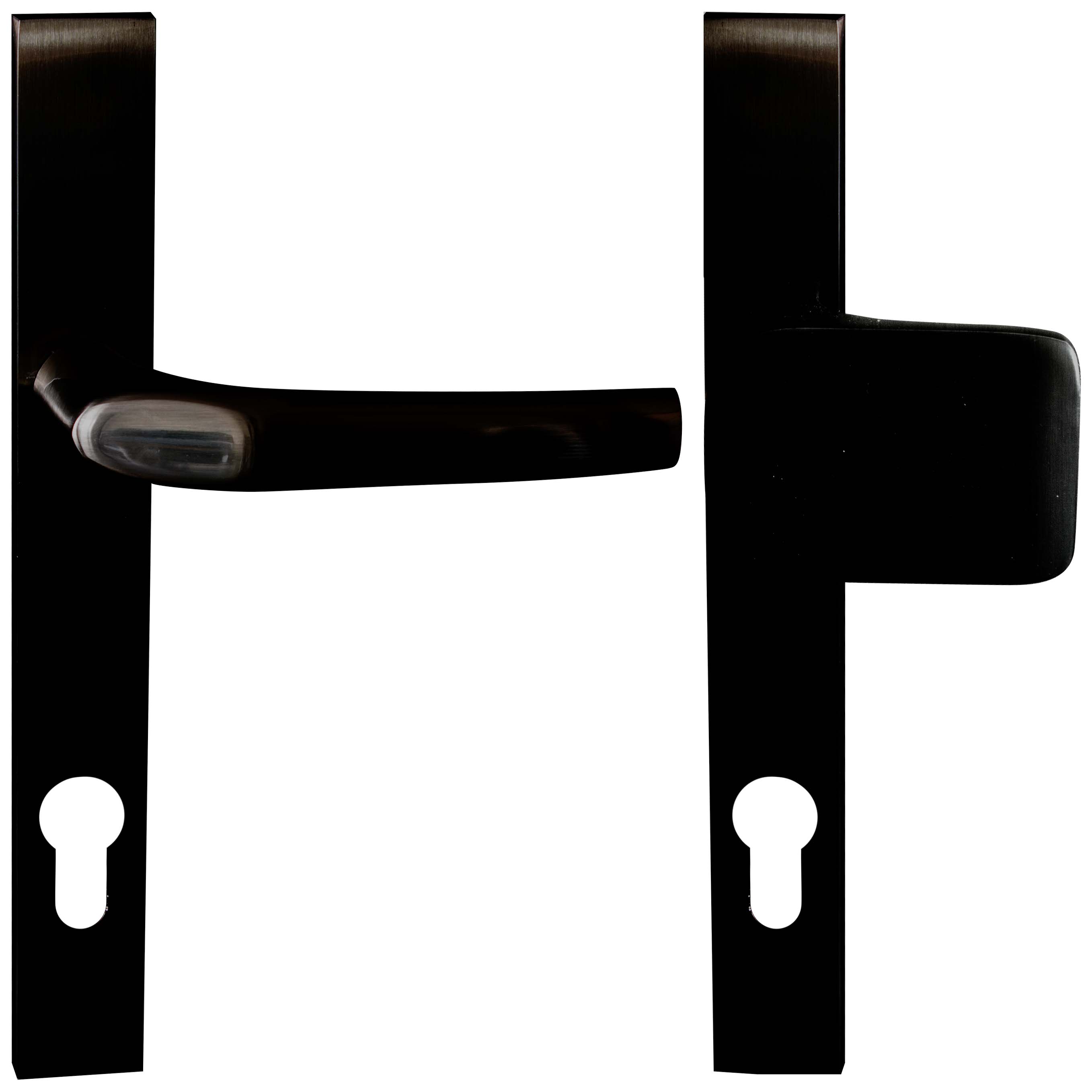 ENSEMBLE DE SÉCURITÉ POIGNÉE + TIRANT DE PORTE NOIR 110M