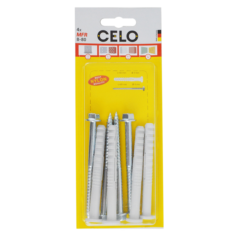 Celo Cheville pour cadre de fenêtre MFR SB 8-80 TX