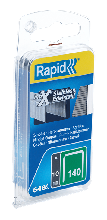 Rapid agrafes inox 140/10mm (650pcs)