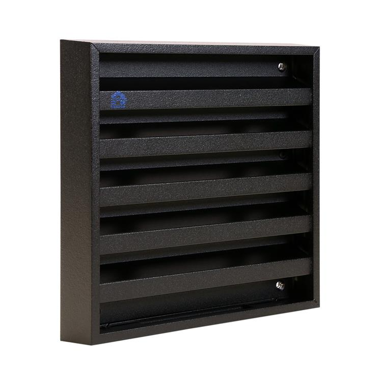 Renson opbouw muurrooster alu met gaas 431 zwart 165x165mm