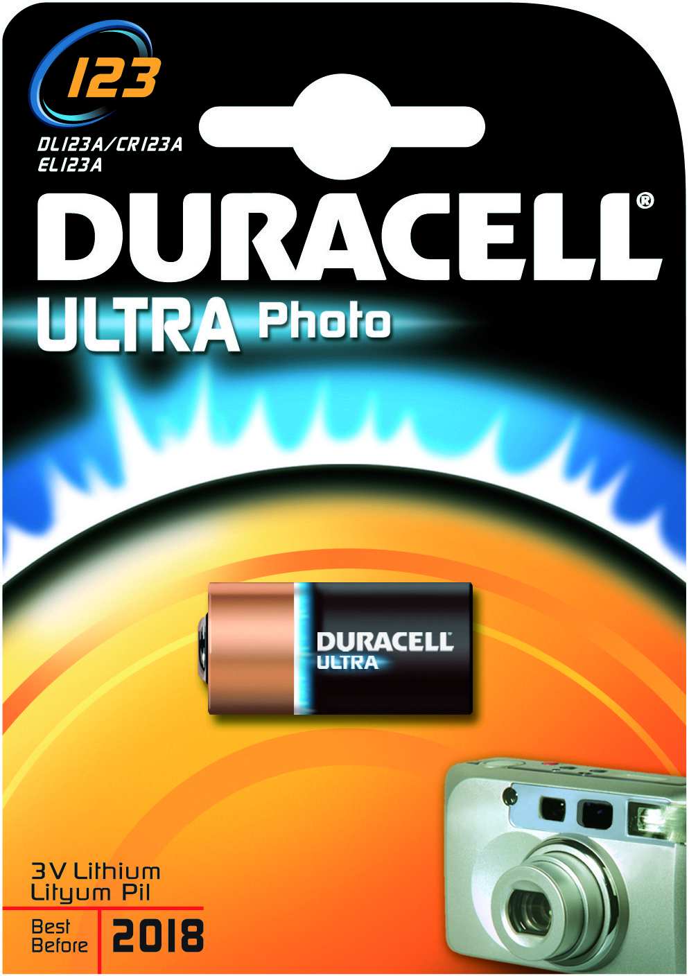 Duracell Pile Photo Lithium DL123A 3V 