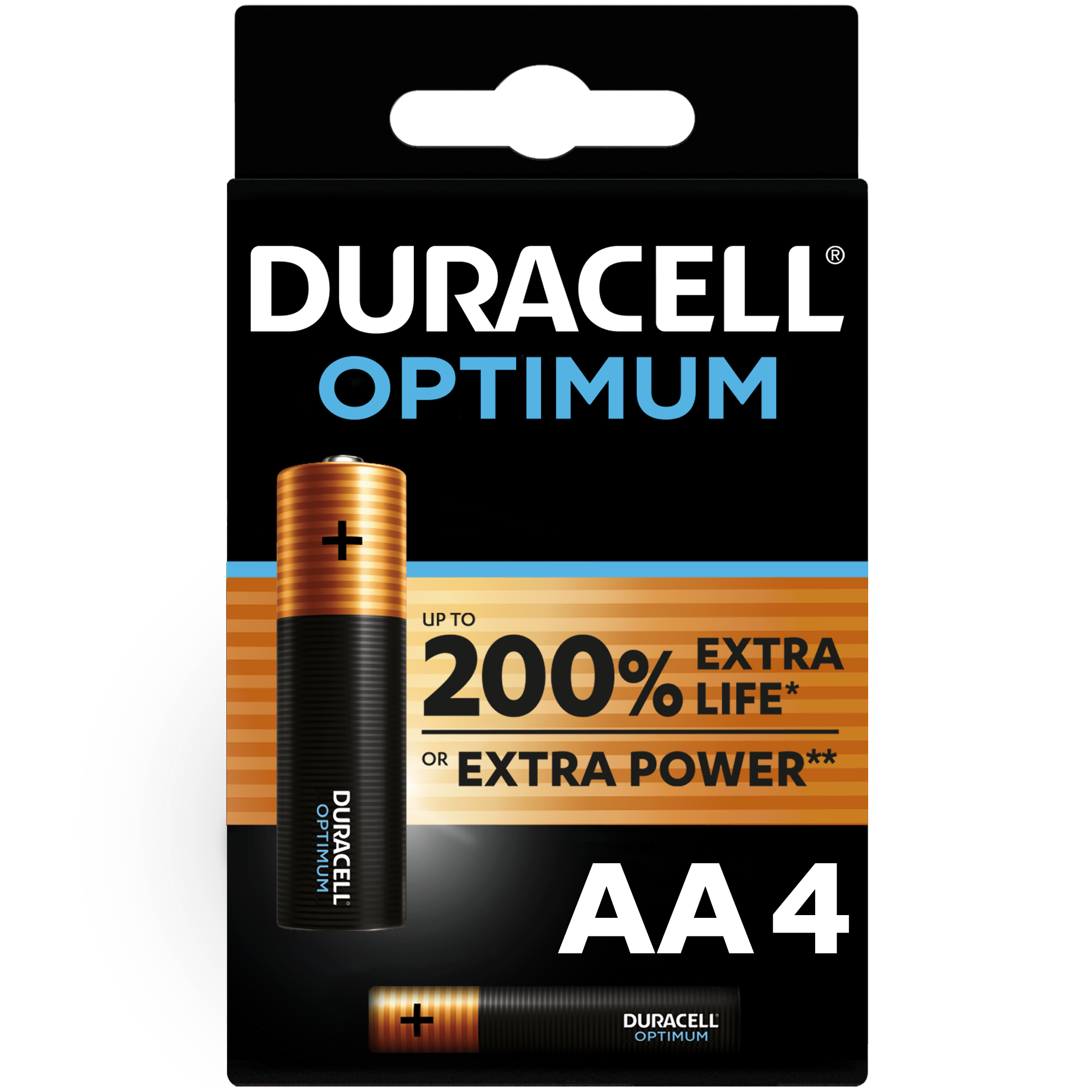 Duracell Pile Alcaline Optimum AA 1.5V (4 pcs)