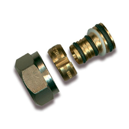 1 Raccord mécanique pour tube alu 16 x 2 mm  - Laiton