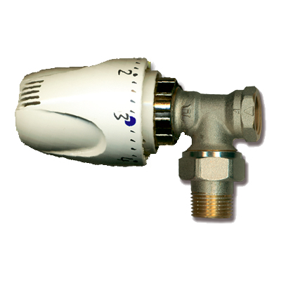 1 Robinet thermostatique CV 1/2" - équerre - Laiton