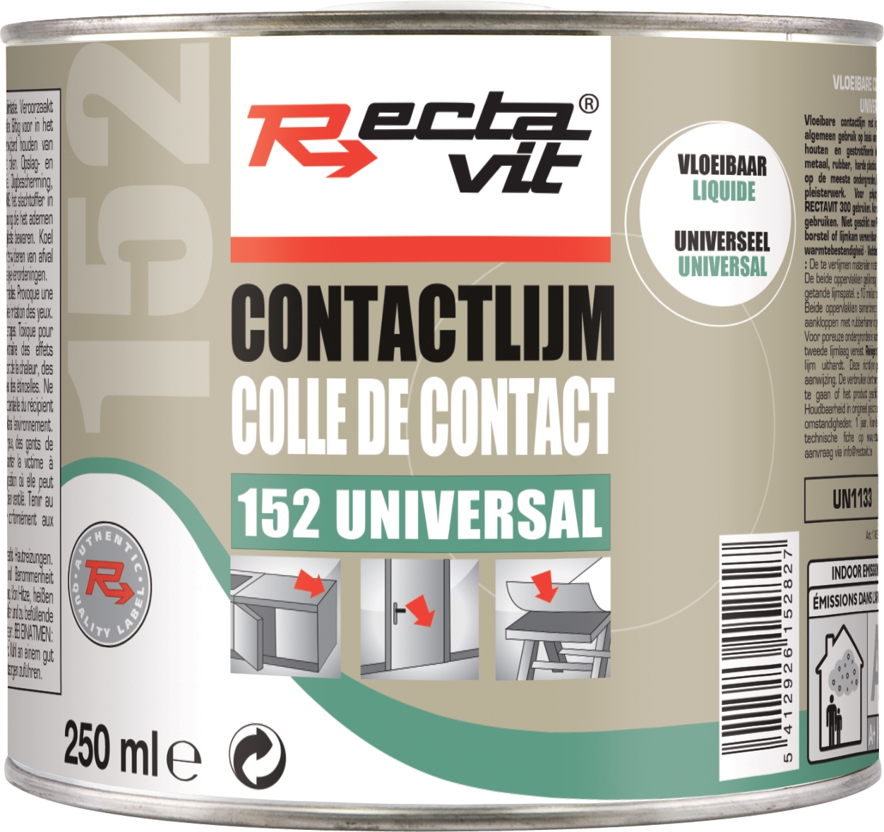 Rectavit 152 Universal Liquide - Colle De Contact Universelle 250ml