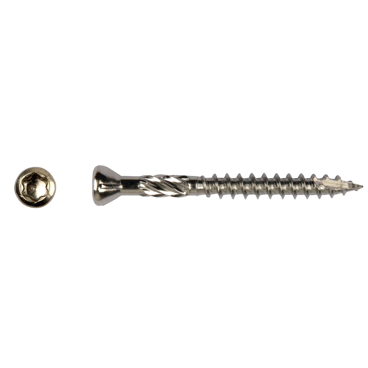 Prof. hardhoutschroef PFS+ kleine kop T-drive Ø5x80 C2 inox (200st)