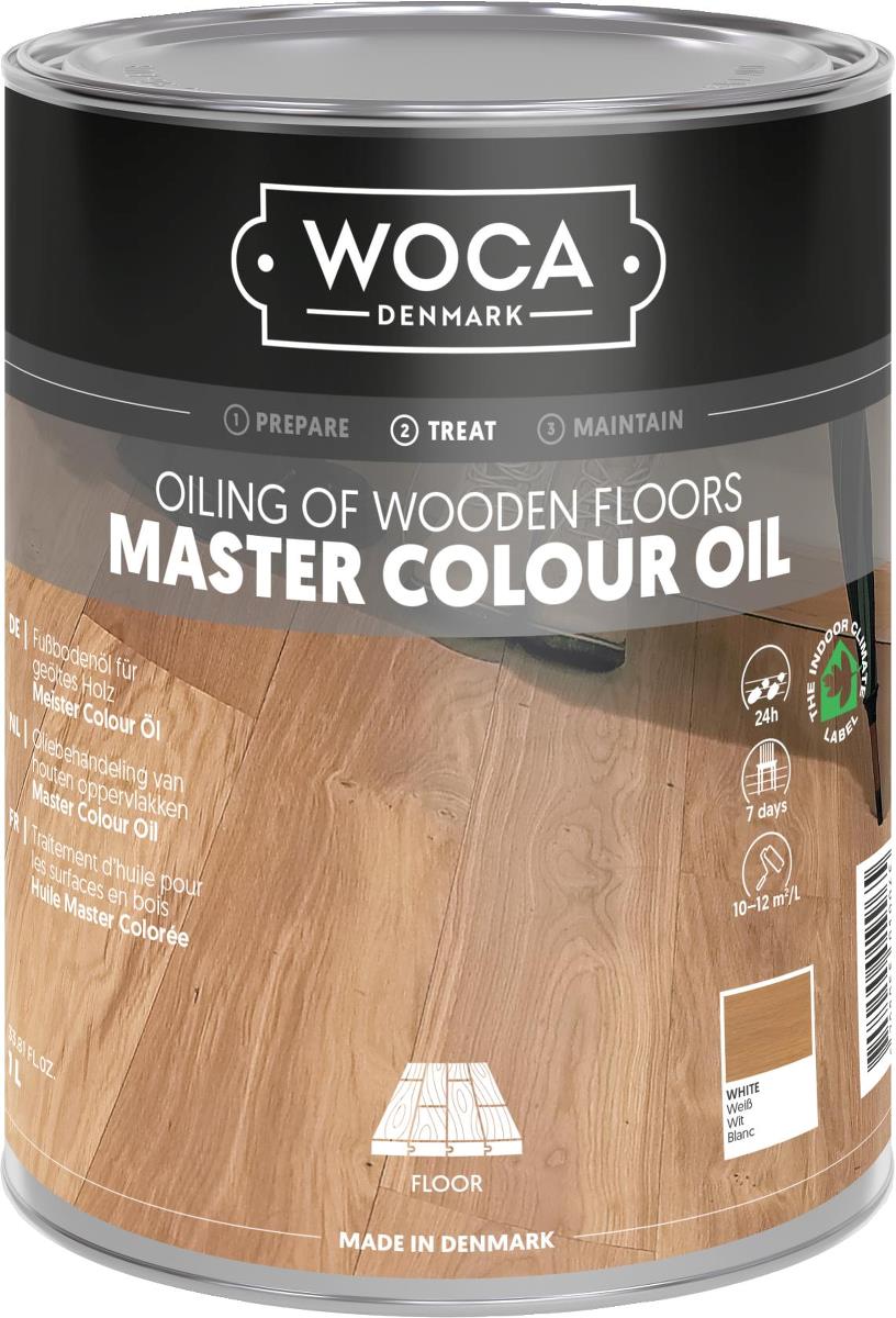 Woca master floor oil voc free wit (7%) 1l