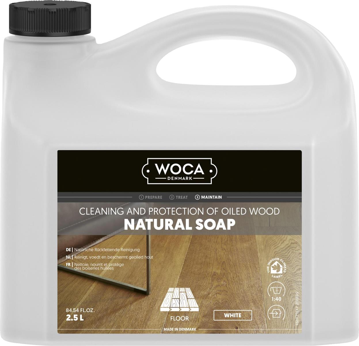 WOCA SAVON NATUREL - BLANC - 2.5 LITRES