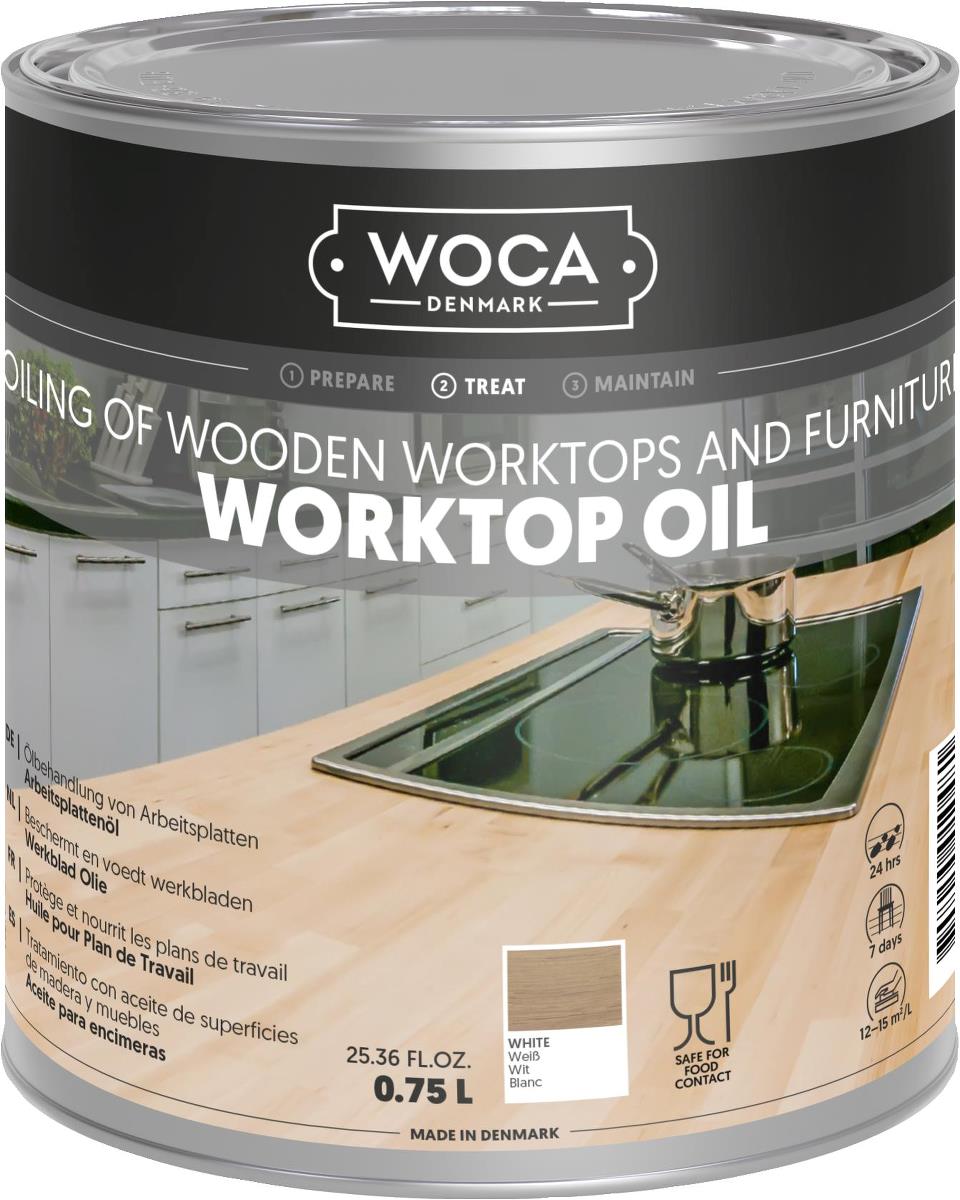 WOCA huile pour plan de travail - sans cov - blanc - 750 ml