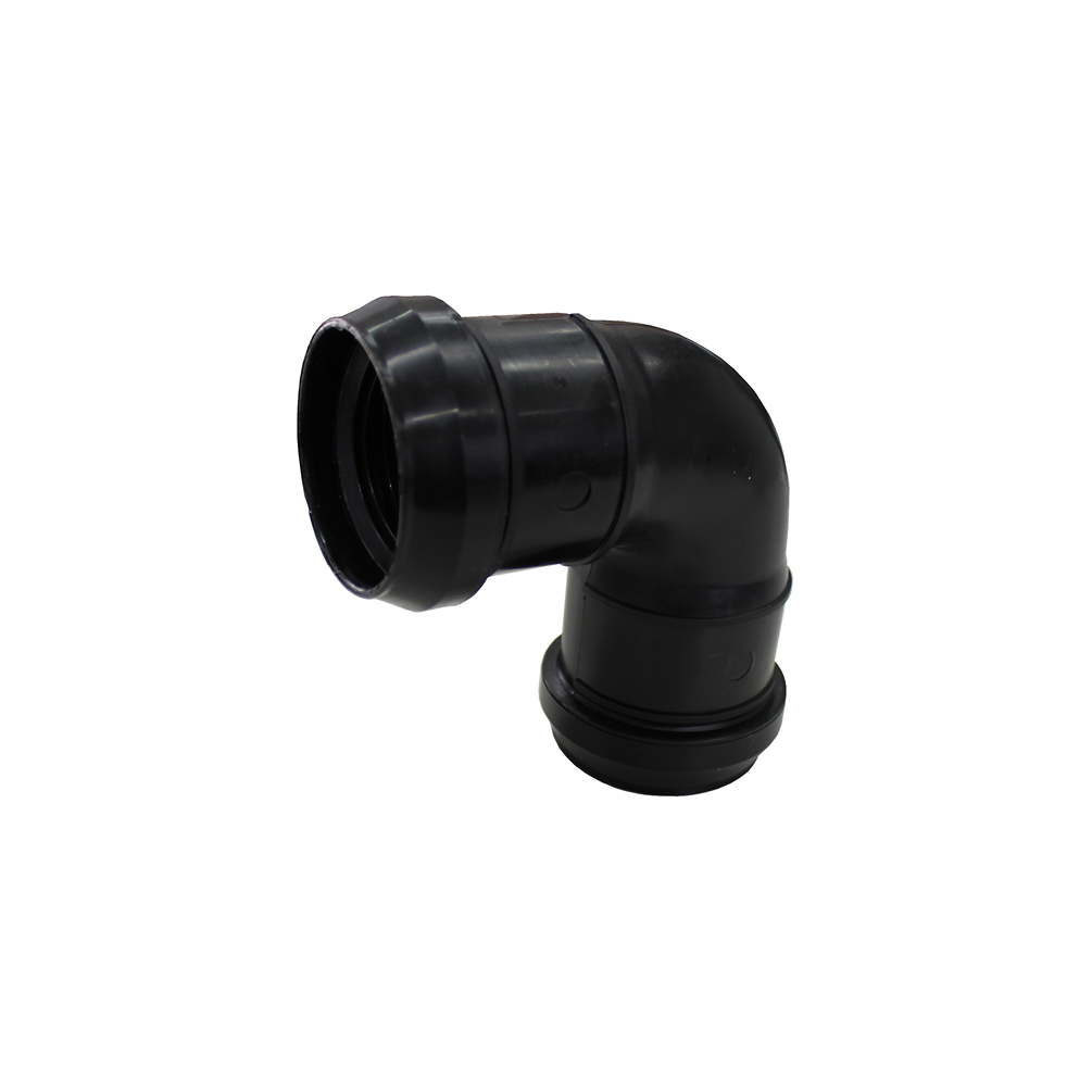 Coude sanitaire avec joint d'étanchéité polypropylène 40 - 87° noir F/F