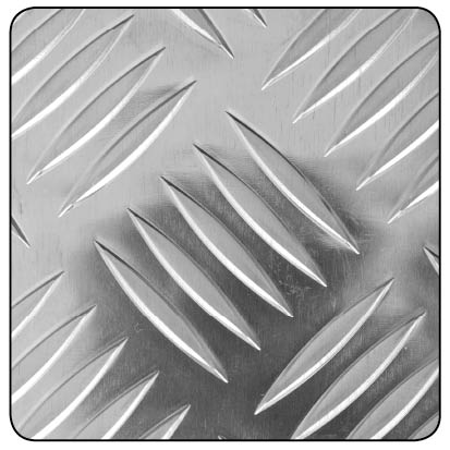 Plaque ALU brut tableau de damier 1.5mm 500x500mm 