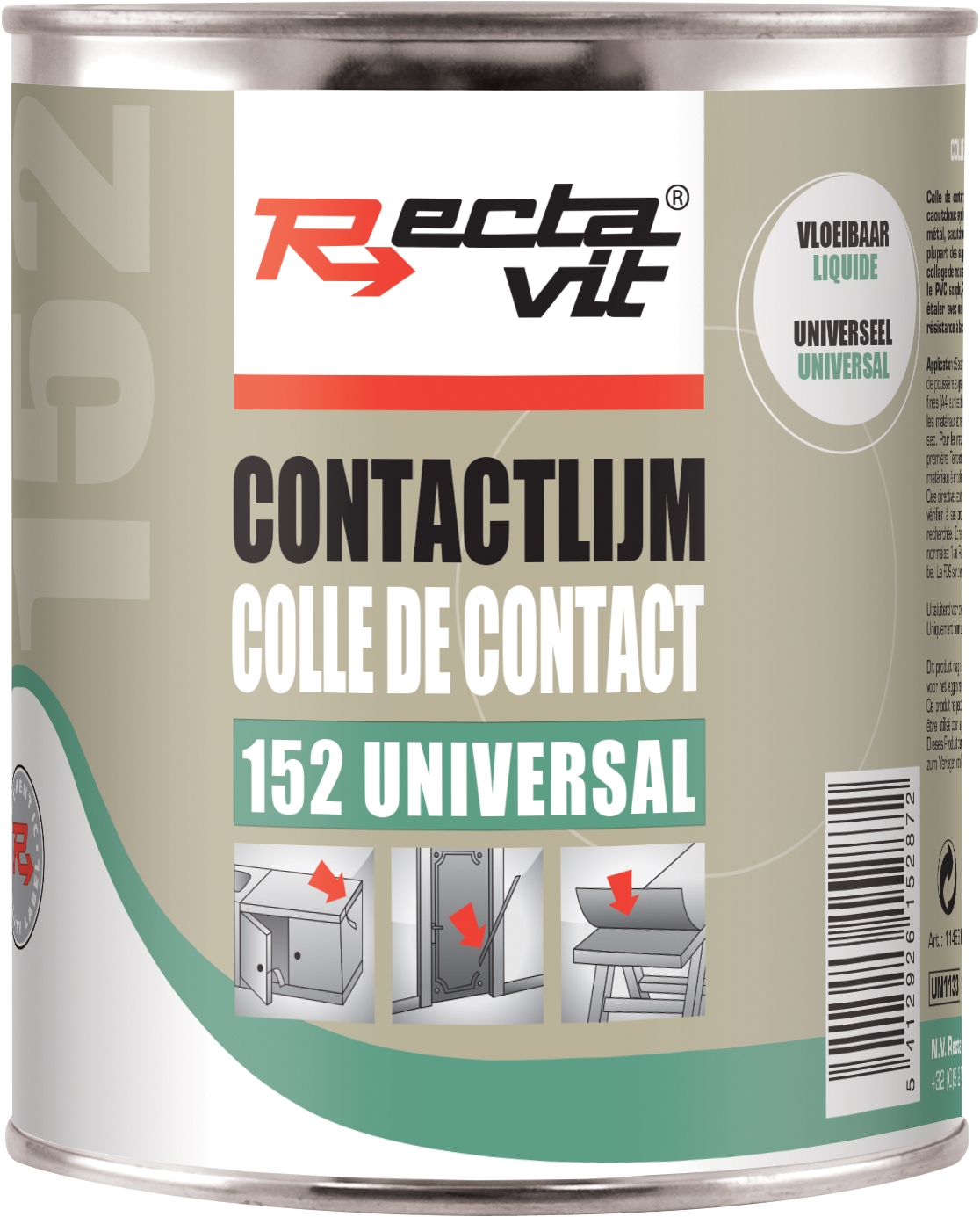 Rectavit 152 Universal Liquide - Colle De Contact Universelle 750ml