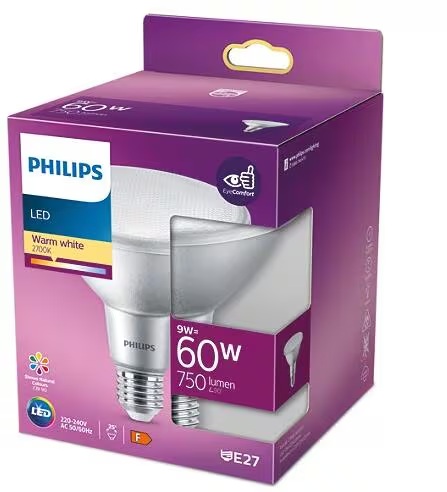 Philips LED PAR - 60 W - E27 - Warmwit Licht