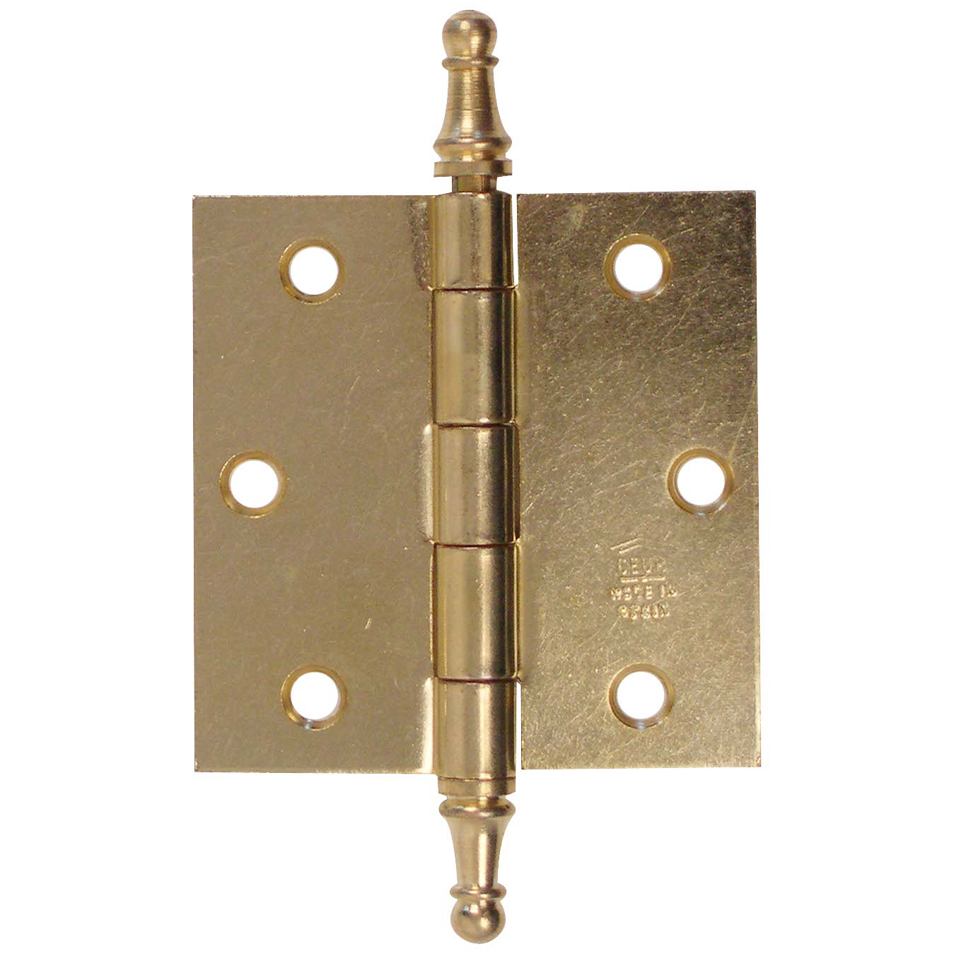 Charnière à bouton à vase pour porte 75x75mm laiton satiné (3 pcs)