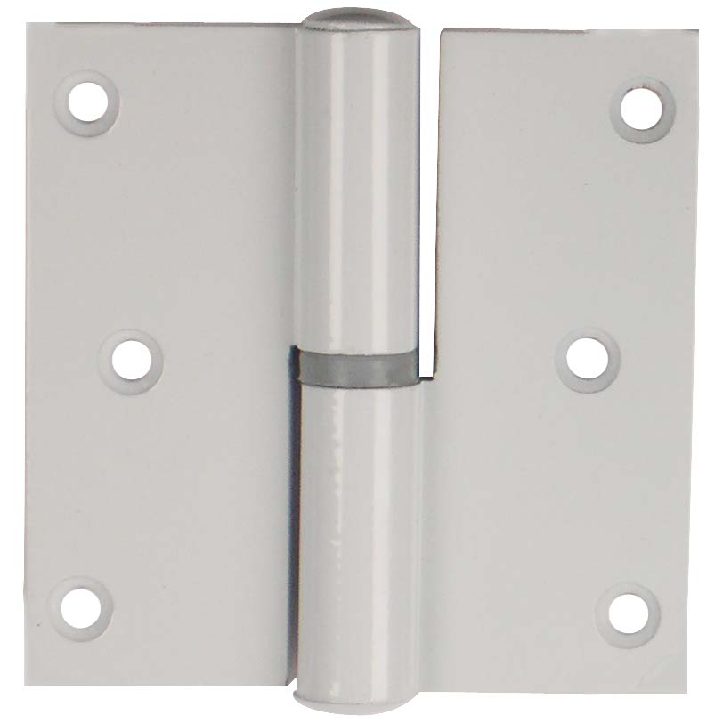 Paumelle aluminium pour porte 80x80mm blanc GAUCHE (3 pcs)