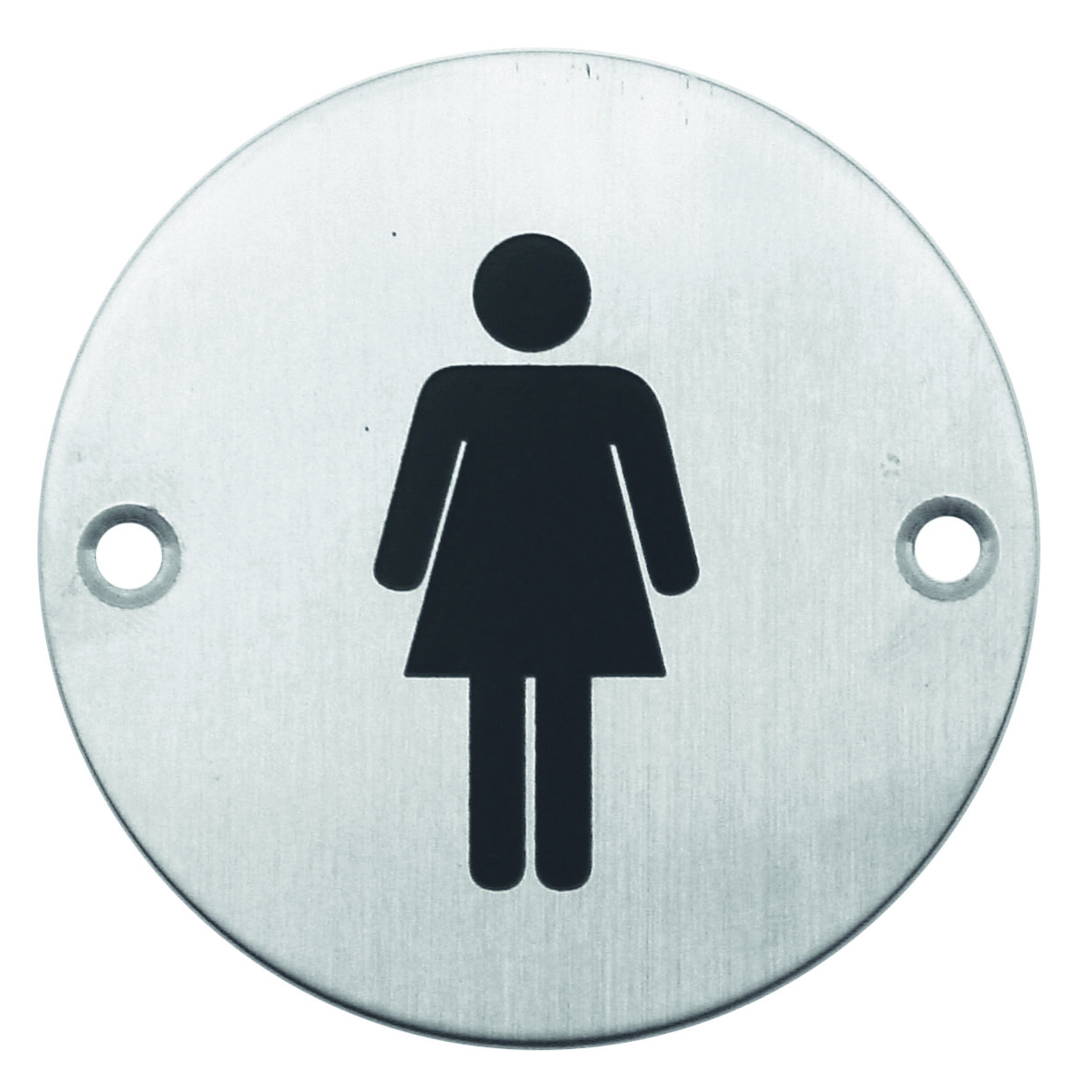 Picto Rond Femme Inox Plus