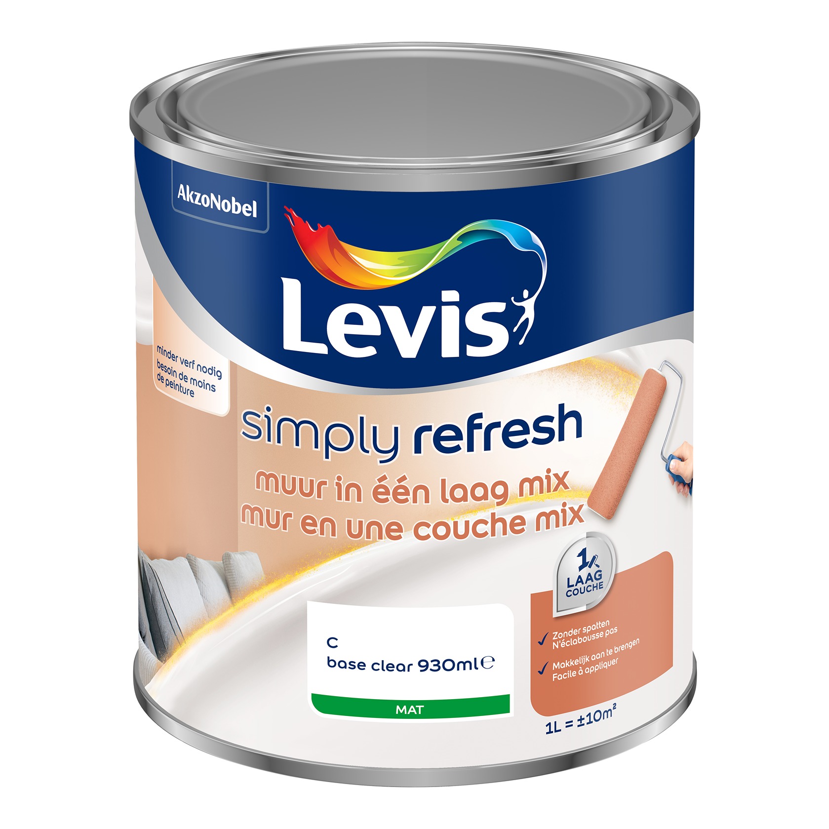 Levis Simply Refresh Muur In Eén Laag Mix 1l Kleurloos