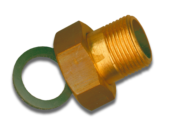 1 2-delige koppeling watermeter 4/4"F x 3/4"M - messing