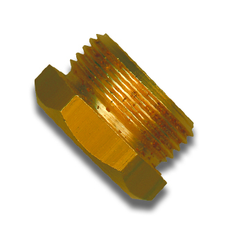 1 Eindstop 3/4" M - messing