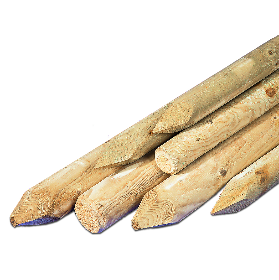 Paal rond gefreesd 8cm x 200cm
