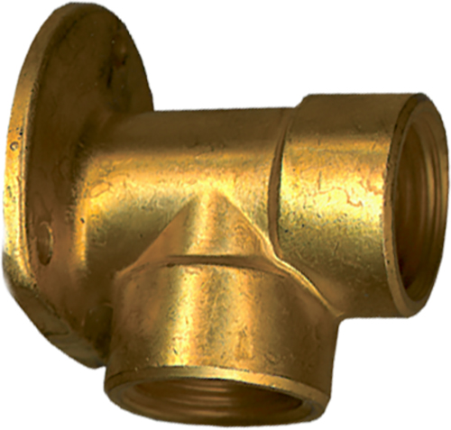 1 Muurplaat 1/2"F x 1/2"F - messing