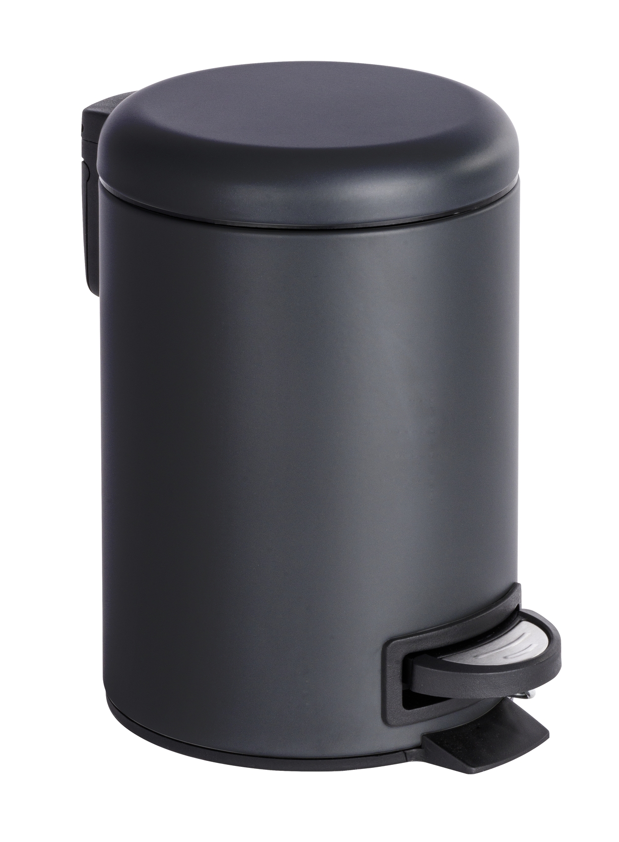 Wenko Poubelle à pédale Leman noir mat 3l