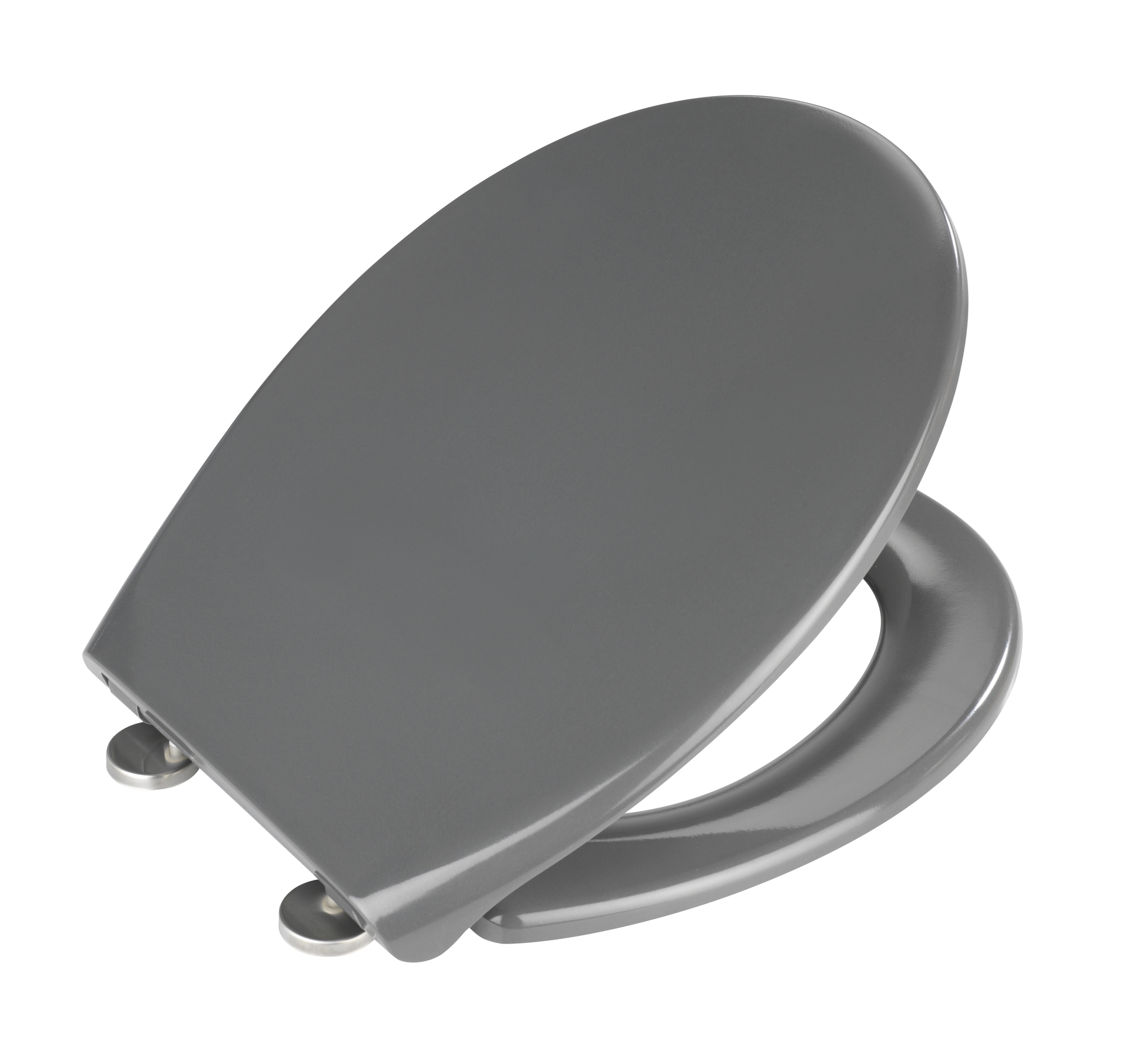 Toiletzitting Samos Easy-Close duroplast donkergrijs
