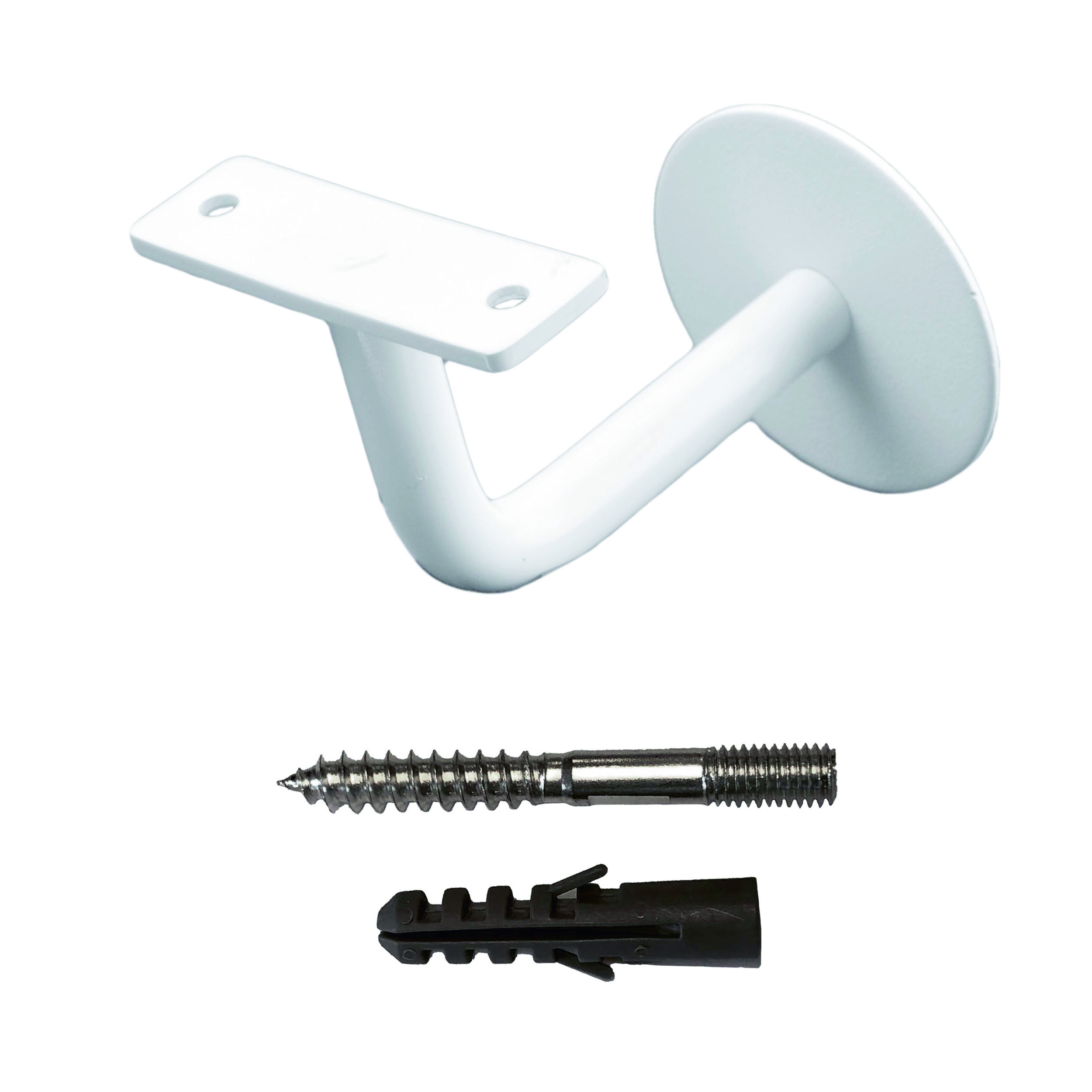 HDD Trapleuninghaak Plat Wit Structuur