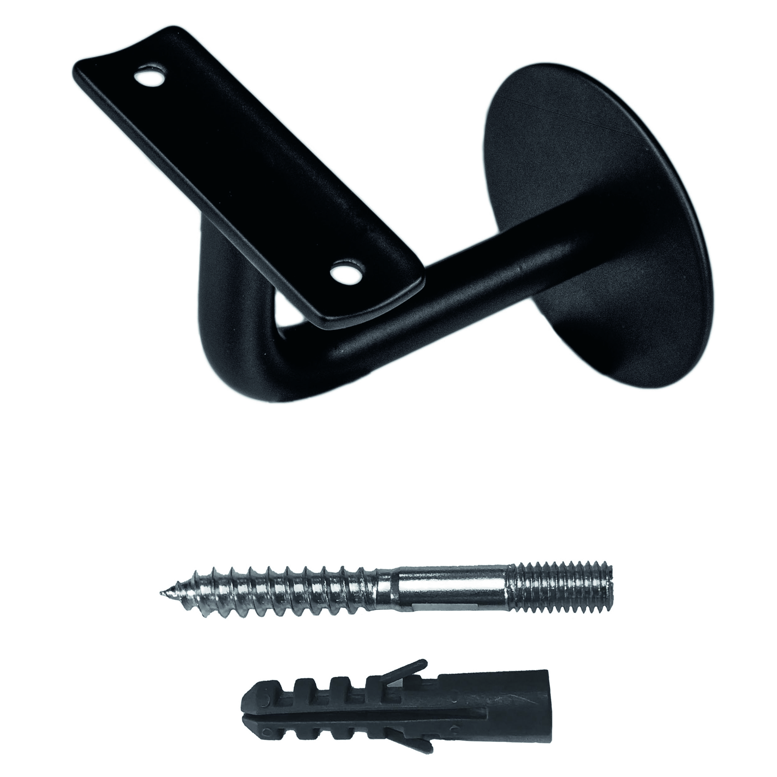 HDD Trapleuninghaak Rond Zwart
