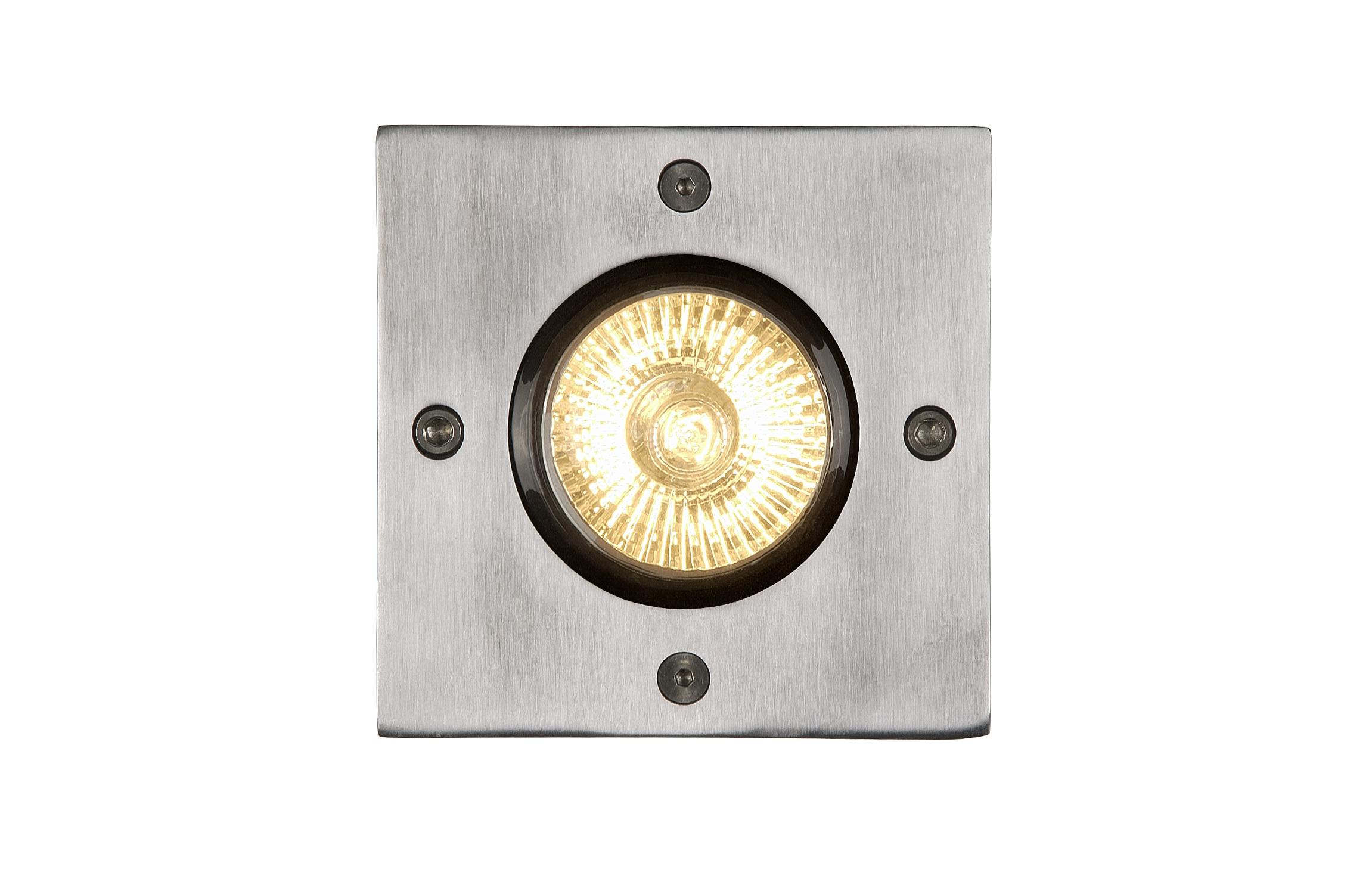Lucide BILTIN - Spot de sol Extérieur - 1xGU10 - IP67 - Chrome Dépoli