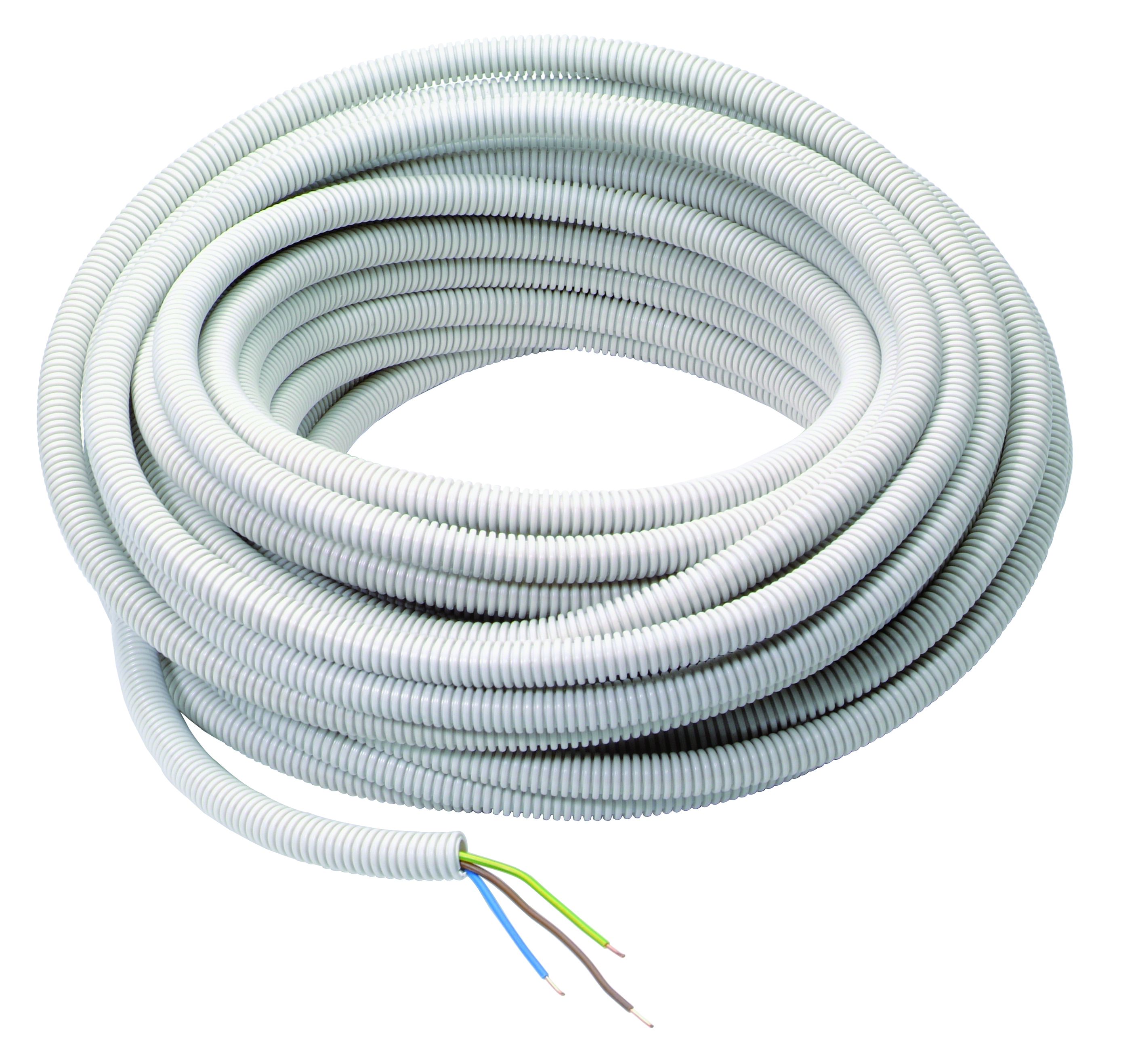Tube d'installation flexible pré-câblé 3G2.5mm² 25m