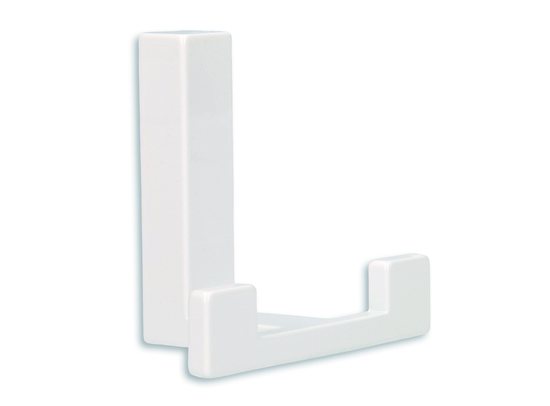 Crochet double ZMC blanc 70x61x40mm