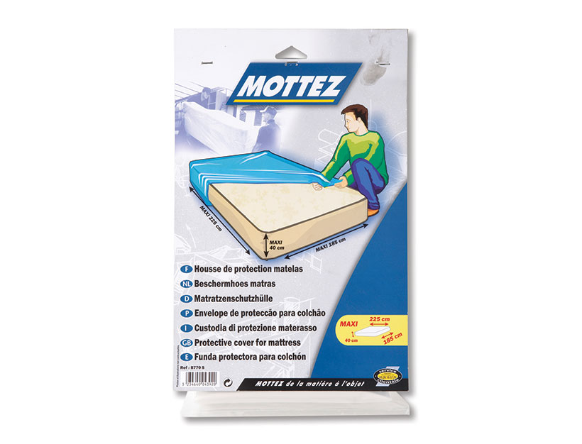 Housse de protection matelas double 200x160cm noir