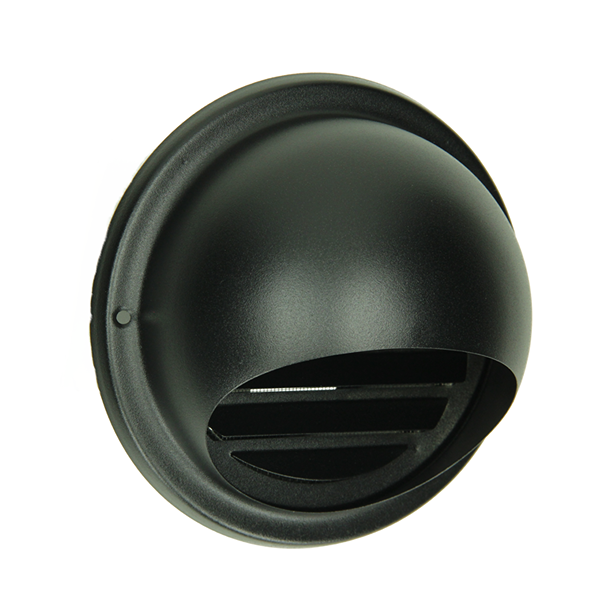 Renson grile bombée en saillie inox 638 noir Ø100mm