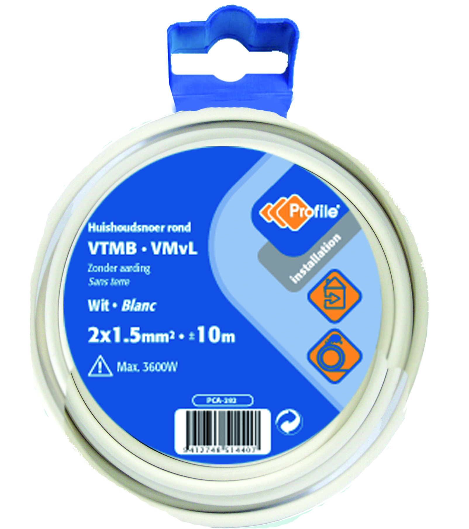 VTMB 2X1.5 BLANC 10M BLISTER