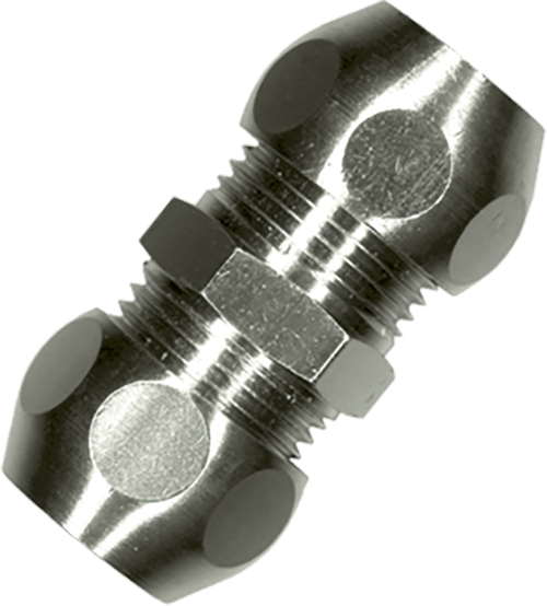 1 Koppeling recht 10 x 10 mm - verchroomd
