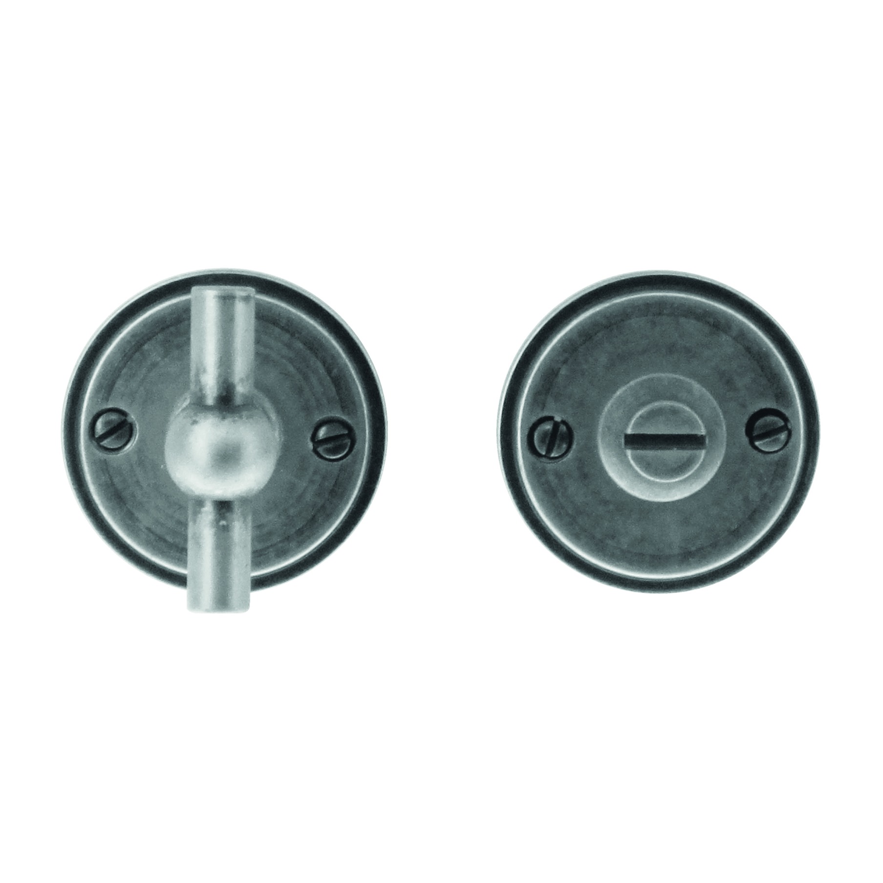 Garniture WC Rond Retro 48mm Plat Petana Old Silve