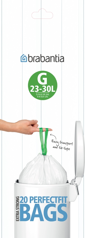 Brabantia PerfectFit sacs poubelle avec cordon de serrage 30l - 20 pcs