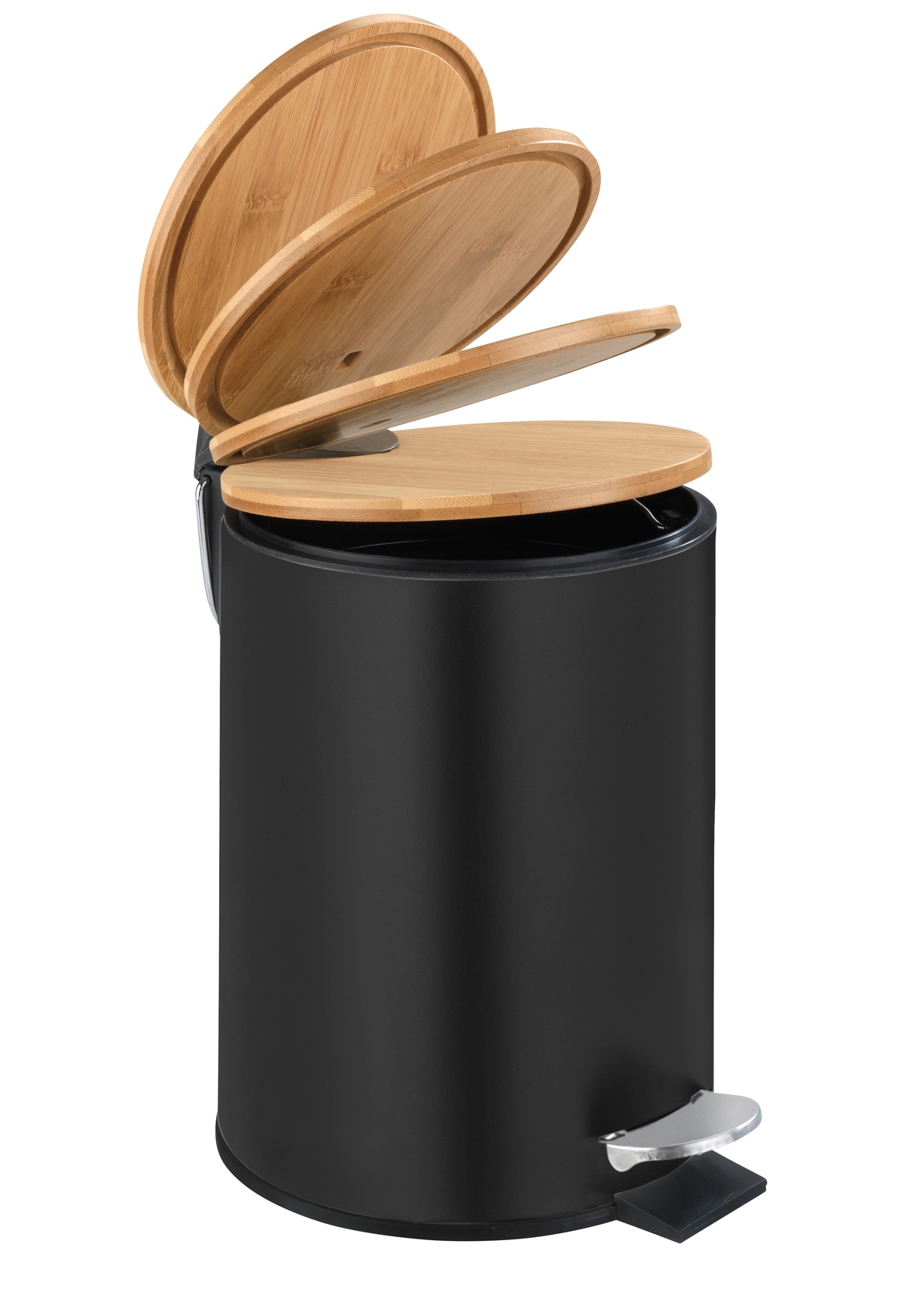 Wenko Poubelle pédale Tortona 3l. noir mat