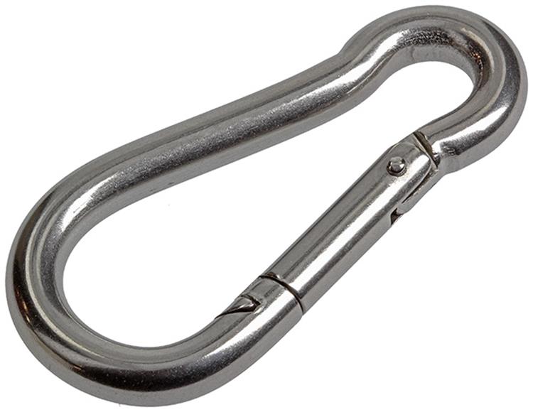 Mack 1 crochet carabine + ressort inox 80X8mm K