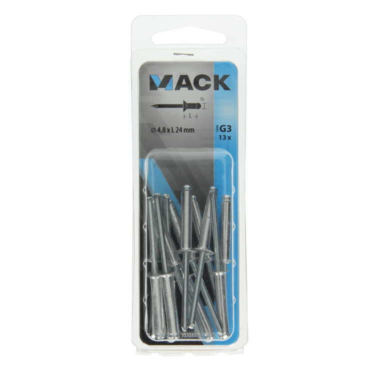 Mack rivets aveugle aluminium Ø4,8x24mm (13pcs)