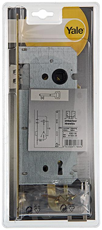 Yale A1353 serrure à entailler arrondie G/D 55mm inox