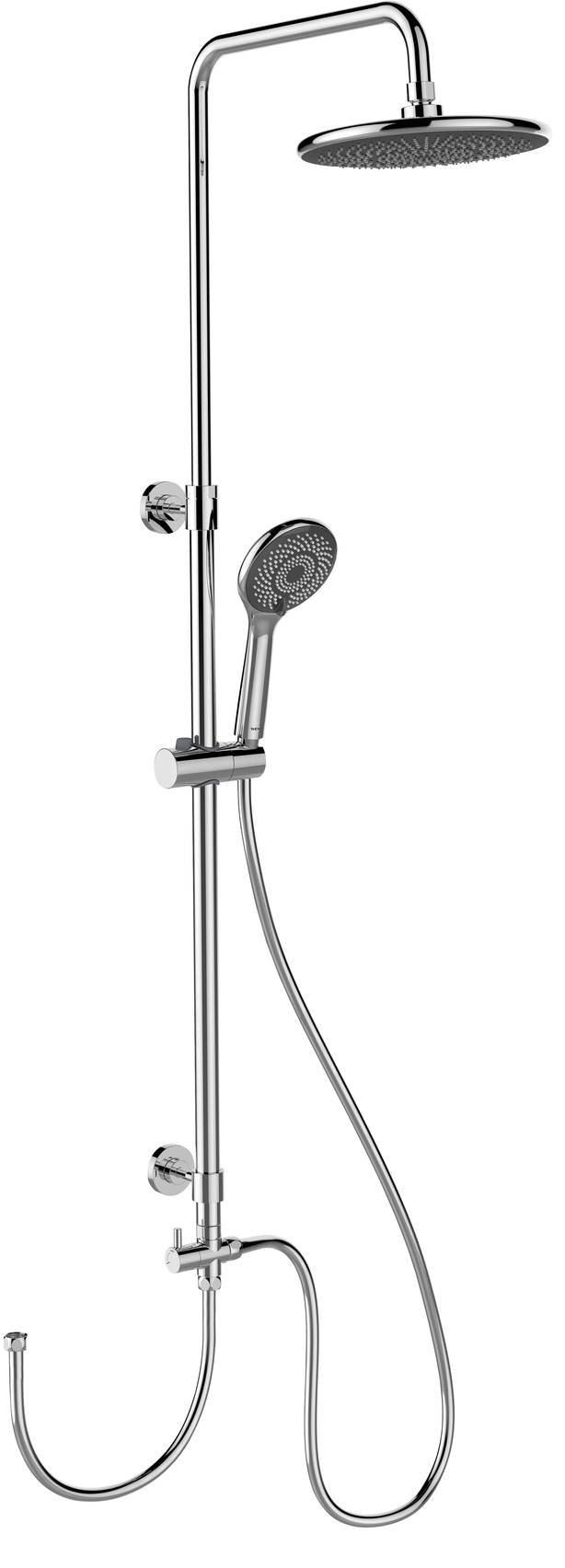 Wenko Colonne de douche inox WaterSaving. chromé